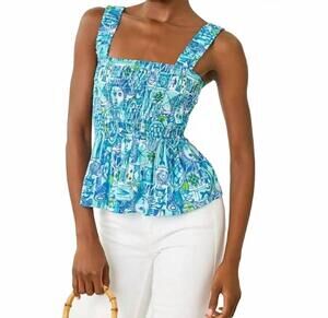 NEW LILLY PULITZER hadly smocked top in mint condition harlillyquin